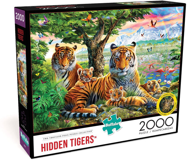 Buffalo Games - Hidden Tigers - 2000 Piece Jigsaw Puzzle