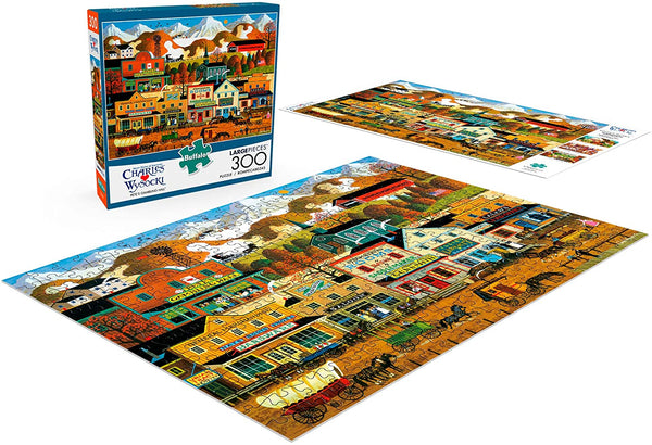 Buffalo Games - Charles Wysocki - Pete's Gambling Hall - 300 Large Piece Jigsaw Puzzle