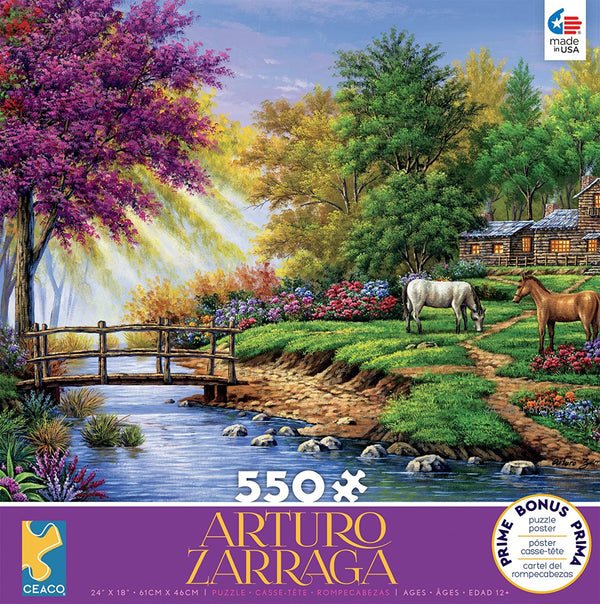 Ceaco Arturo Zarraga Cabin by The Stream Jigsaw Puzzle (550 Piece)