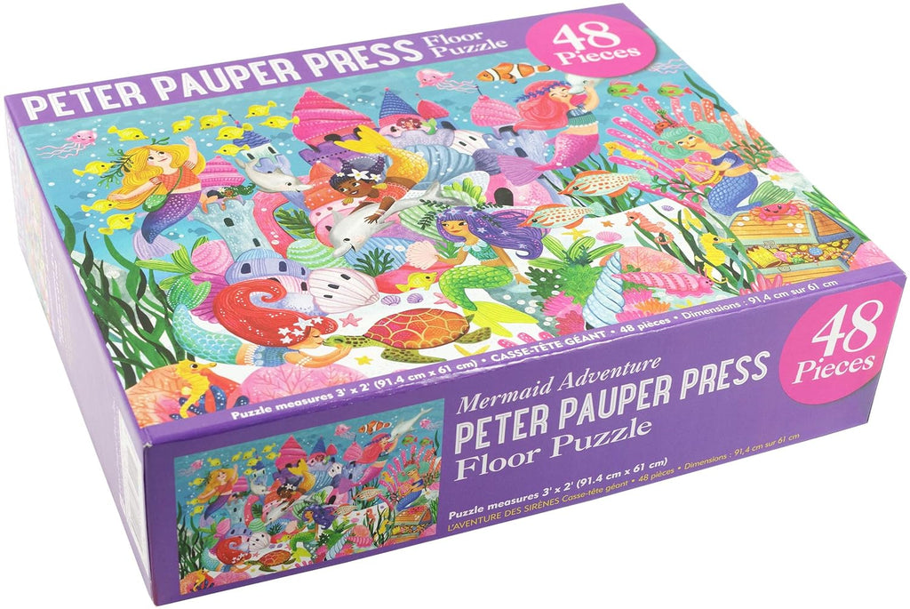 Peter Pauper Press - Mermaid Adventure Kids' Floor Puzzle Jigsaw Puzzl ...