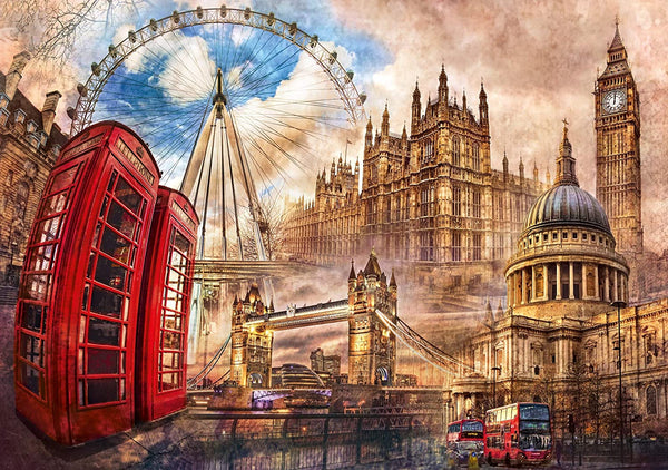 Clementoni - High Quality - Vintage London Jigsaw Puzzle (1500 Pieces)