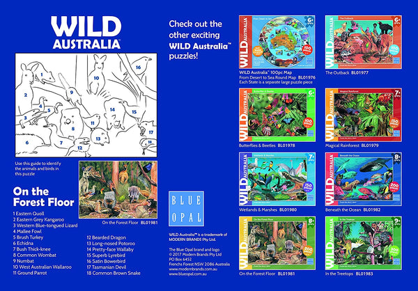 Blue Opal - Wild Australia On the Forest Floor 200 Pieces Puzzle BL01981