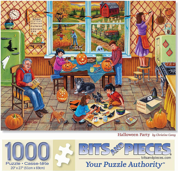 Bits and Pieces - Halloween Party by Christine Carey Jigsaw Puzzle (1000 Pieces)