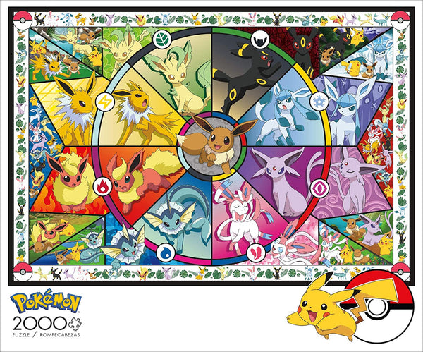Buffalo Games - Pokemon - Eevee's Stained Glass - 2000 Piece Jigsaw Puzzle