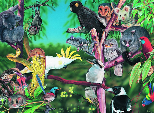 Blue Opal - Wild Australia In the Treetops by Garry Fleming Jigsaw Puzzle (300 Pieces)