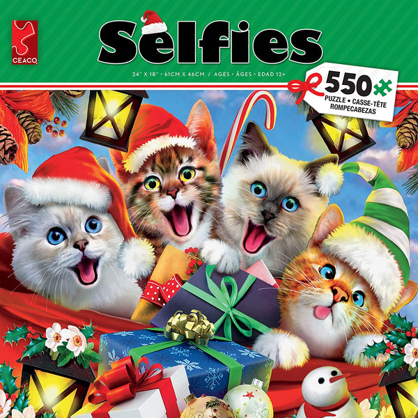 Ceaco - Selfies Cats in Hats Selfie Puzzle - 550 Piece