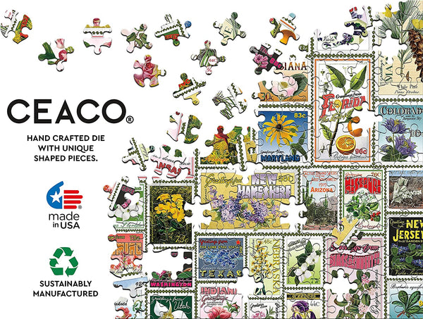 Ceaco - Stamps - Flowers Jigsaw Puzzle (1000 Pieces)