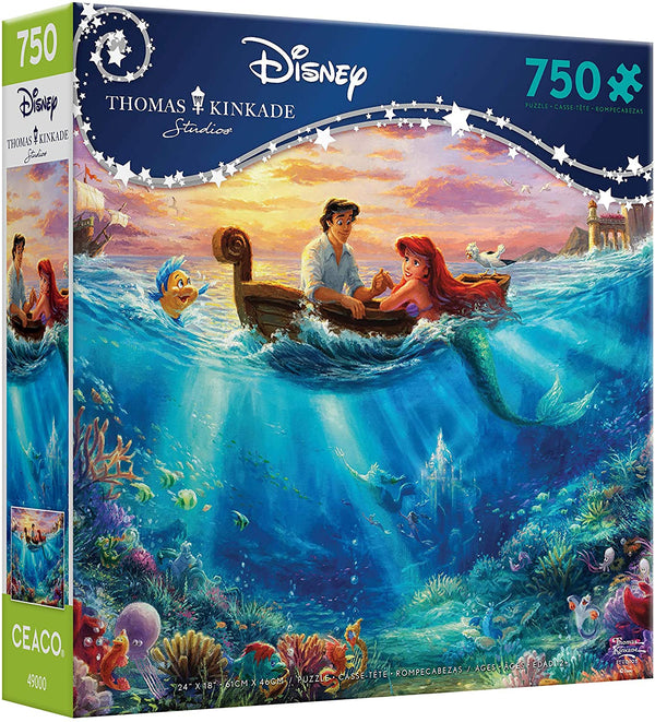 Ceaco Thomas Kinkade Disney Dreams - The Little Mermaid Falling in Love 750 Piece Jigsaw Puzzle