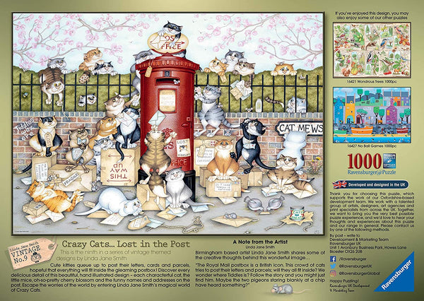 Ravensburger - Crazy Cats Lots in The Post Jigsaw Puzzle (1000 Pieces)