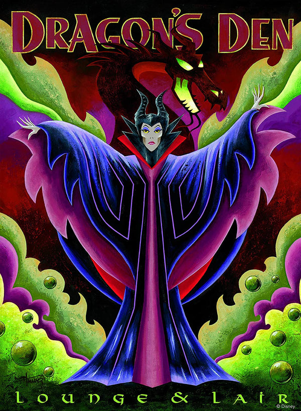 Ceaco - Disney Villains 5 in 1 Multipack Jigsaw Puzzle Bundle Set, (2) 300 Piece, (2) 500 Piece, (1) 750 Piece, Kids and Adults