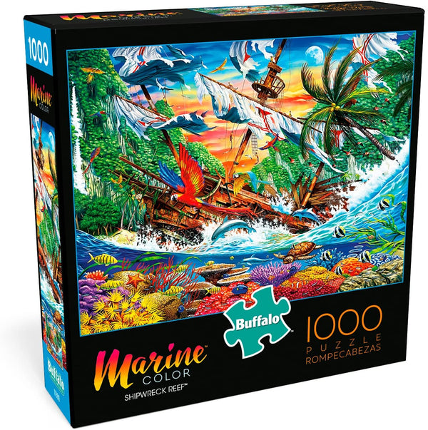 Buffalo Games - Marine Color - Shipwreck Reef - 1000 Piece Jigsaw Puzzle