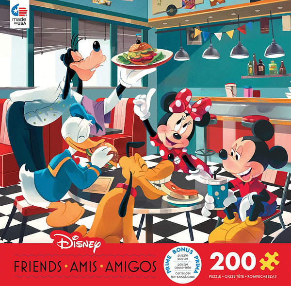 Ceaco - Disney Friends - Disney Diner Jigsaw Puzzle (200 Pieces)