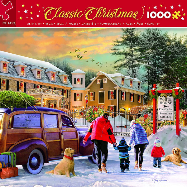 Ceaco - Classic Christmas - White Horse Inn Jigsaw Puzzle (1000 Pieces)
