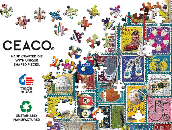 Ceaco - Stamps - Sports Jigsaw Puzzle (1000 Pieces)