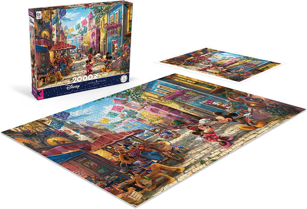 Ceaco - Thomas Kinkade - Disney Dreams Collection - Mickey and Minnie in Mexico - 2000 Piece Jigsaw Puzzle, Multicolor (3504-4)