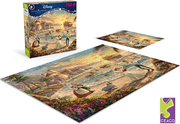 Ceaco - Thomas Kinkade - Celebration of Love - The Little Mermaid - 750 Piece Jigsaw Puzzle