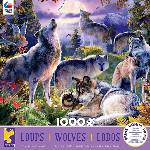 Ceaco Wolves Wolf Pack Jigsaw Puzzle - 1000 Pieces