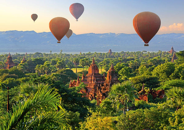 Schmidt - Hot Air Balloons, Myanmar Jigsaw Puzzle (1000 Pieces)