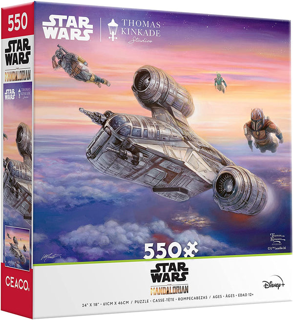 Ceaco - Thomas Kinkade The Mandalorian Collection - The Escort, Star Wars Jigsaw Puzzle (550 Pieces)