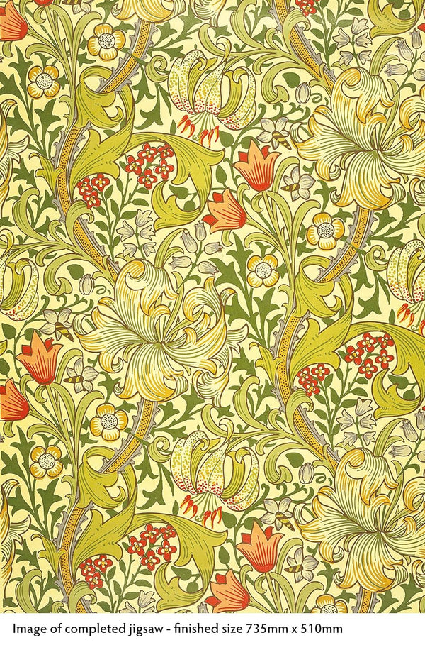 Flame Tree Studio - Golden Lily by William Morris Jigsaw Puzzle (1000 Pieces)