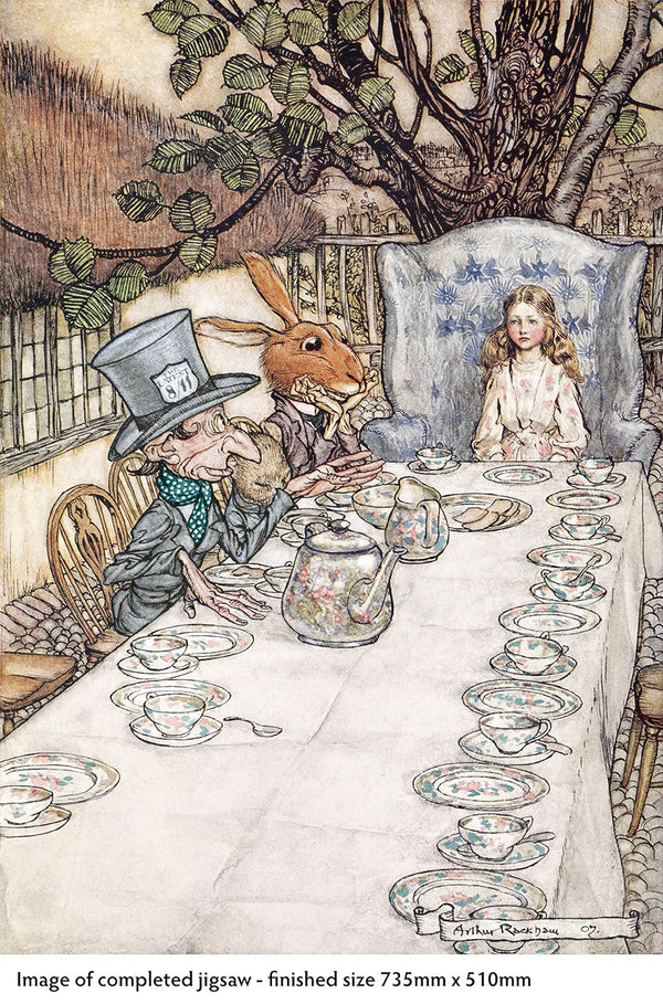 Flame Tree Studio - Wonderland Tea Party by Arthur Rackham Jigsaw Puzzle (1000 Pieces)