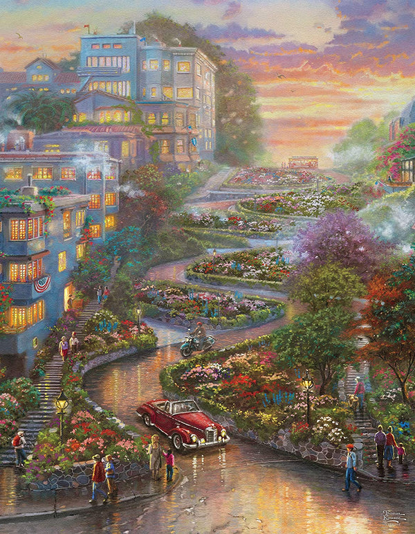 Ceaco - Thomas Kinkade 8 in 1 Multipack Jigsaw Puzzle Bundle Set - (2) Round 300, (4) 550, (1) 750, (1) 1000 Pieces, Kids and Adults