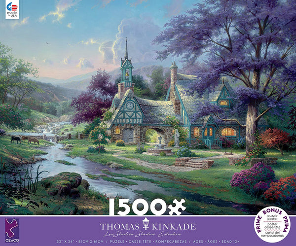 Ceaco - Clocktower Cottage by Thomas Kinkade Jigsaw Puzzle (1500 Pieces)