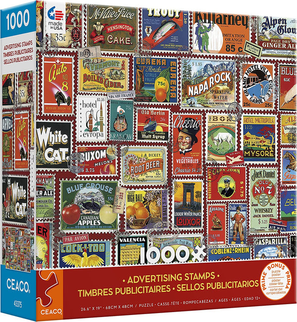 Ceaco - Stamps - Advertising Jigsaw Puzzle (1000 Pieces)