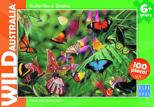 Blue Opal - Wild Australia Butterflies & Beetles 100 Piece Puzzle BL01978