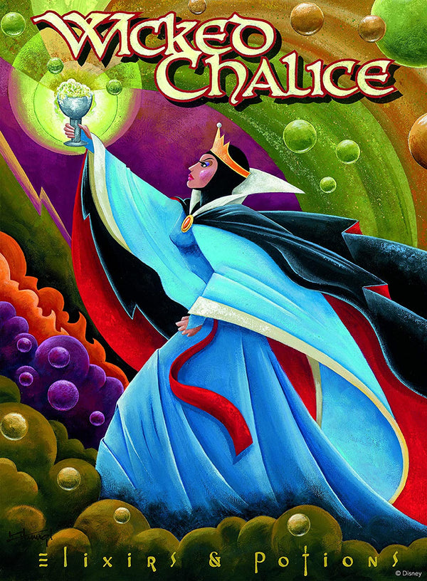 Ceaco - Disney Villains 5 in 1 Multipack Jigsaw Puzzle Bundle Set, (2) 300 Piece, (2) 500 Piece, (1) 750 Piece, Kids and Adults