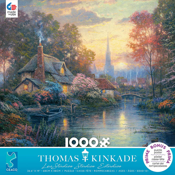 Ceaco Thomas Kinkade -Nanette's Cottage Jigsaw Puzzle, 1000 Pieces