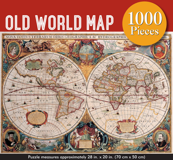 Peter Pauper Press - Old World Map Jigsaw Puzzle (1000 Pieces)