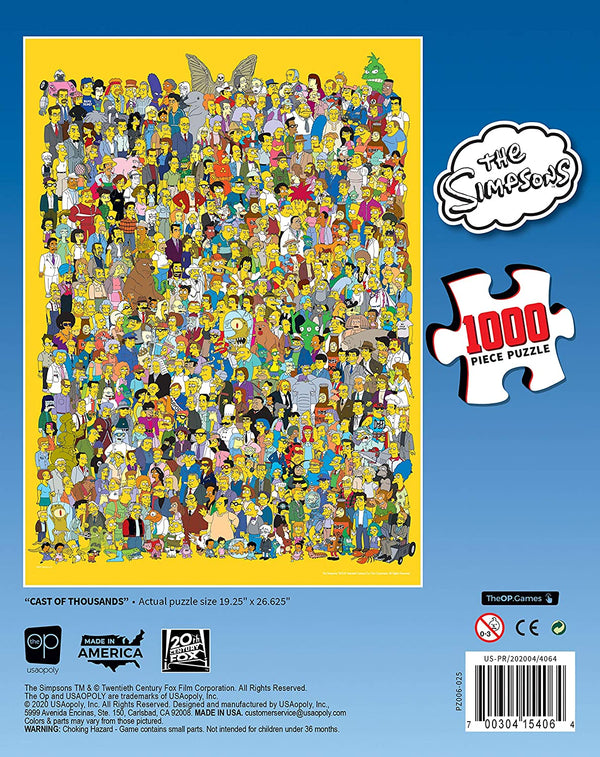 The Simpsons Cast of Thousands 1000 Piece Jigsaw Puzzle