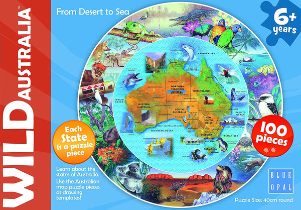Blue Opal - Wild Australia From Desert to Sea Jigsaw Puzzle (100 Pieces)