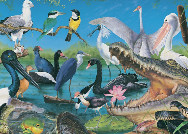 Blue Opal - Wetlands & Marshes by Garry Fleming Jigsaw Puzzle (1000 Pieces)