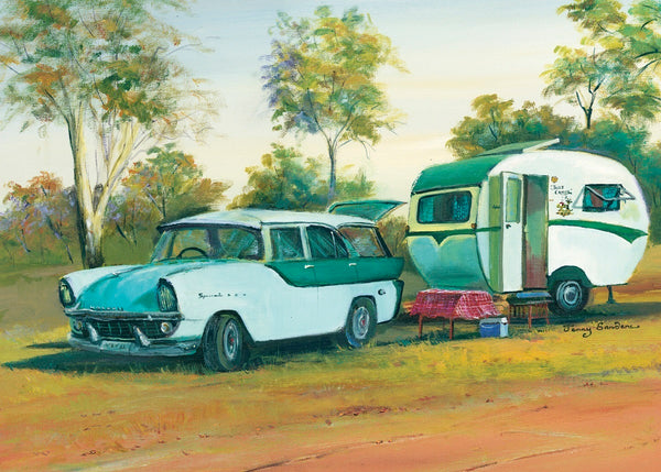 Blue Opal - Just Cruizin 1000 pieces Jigsaw Puzzle by Jenny Sanders