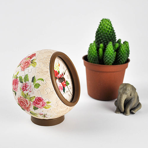 Pintoo - Classic Rose Plastic Puzzle Clock Jigsaw Puzzle (145 Pieces)