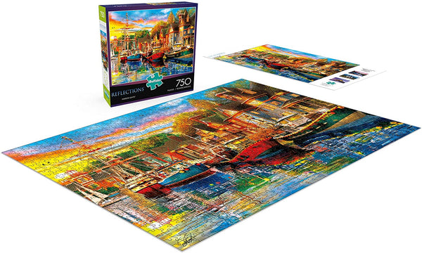 Buffalo Games - Reflections - Harbor Lights - 750 Piece Jigsaw Puzzle