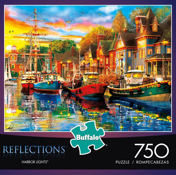 Buffalo Games - Reflections - Harbor Lights - 750 Piece Jigsaw Puzzle