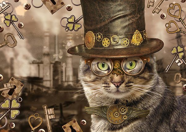 Schmidt - Steampunk Cat Jigsaw Puzzle (1000 Pieces)