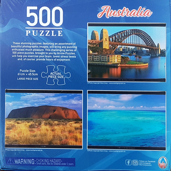 Arrow Puzzle - Australia - Great Barrier Reef 500 Piece Jigsaw Puzzle Large Piece