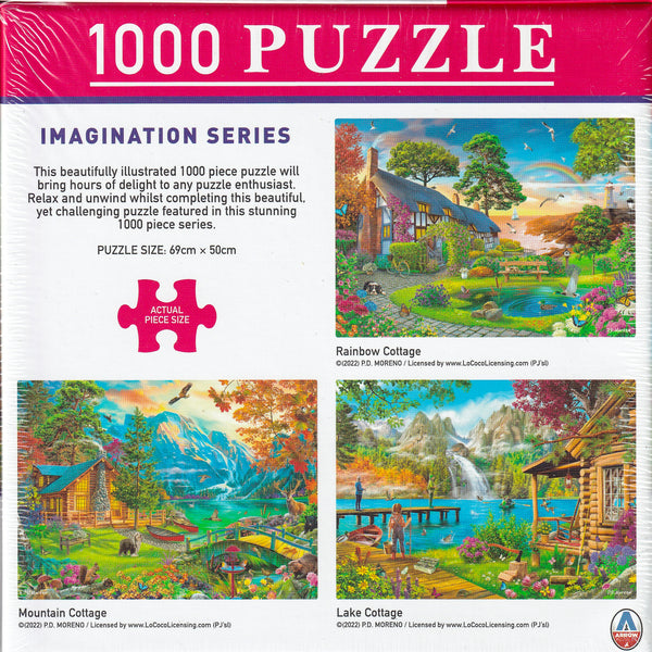 Arrow Puzzles - Imagination Series - Lake Cottage by P.D. Moreno Jigsaw Puzzle (1000 Pieces)