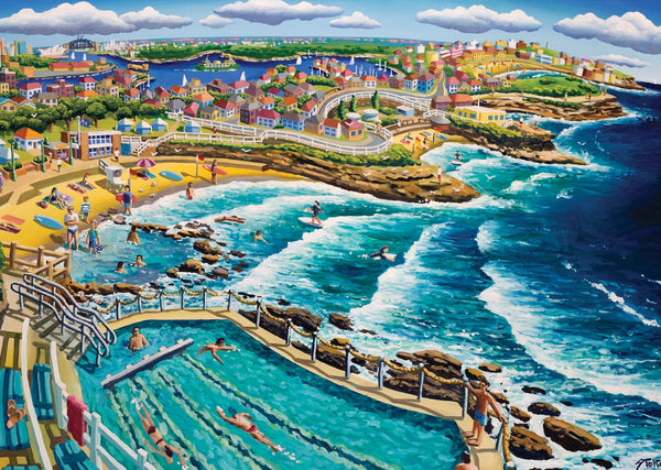 Blue Opal - Stephen Evans - Bronte Beach Jigsaw Puzzle (1000 pieces)