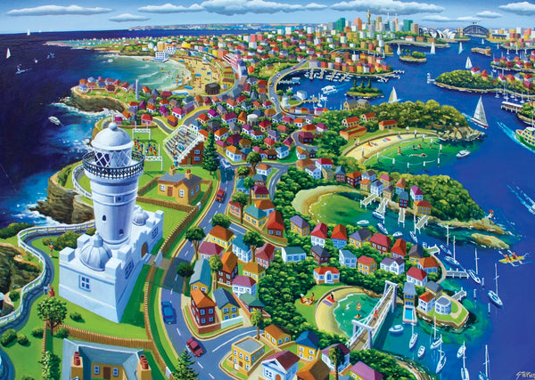 Blue Opal - Stephen Evans - Macquarie Lighthouse Jigsaw Puzzle (1000 pieces)