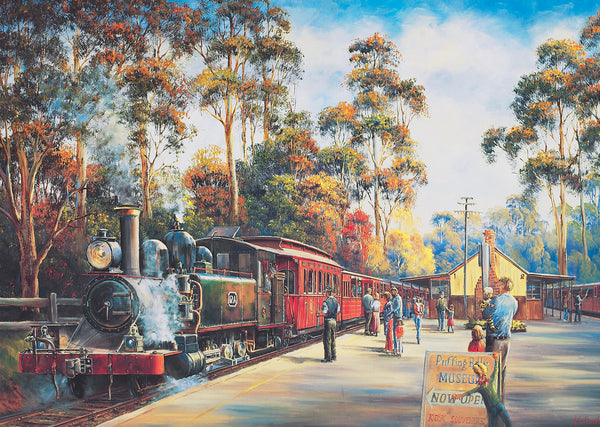Blue Opal - John Bradley - Puffing Billing Arrival Jigsaw Puzzle (1000 pieces)
