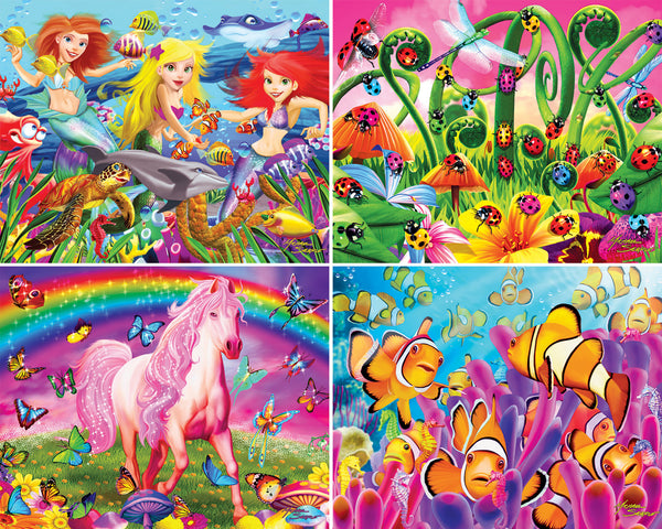 Masterpieces - 4 Pack Glow in the Dark Purple Jigsaw Puzzle (100 Pieces)