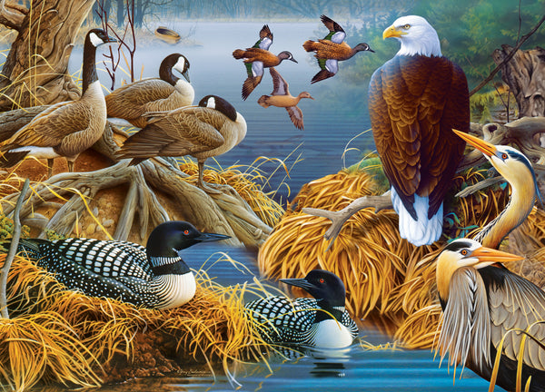 Masterpieces Puzzle Audubon Lake Life Puzzle 1,000 pieces