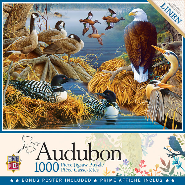 Masterpieces Puzzle Audubon Lake Life Puzzle 1,000 pieces