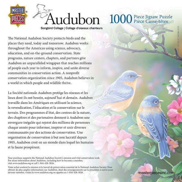 Masterpieces Puzzle Audubon Songbird Collage Puzzle 1,000 pieces