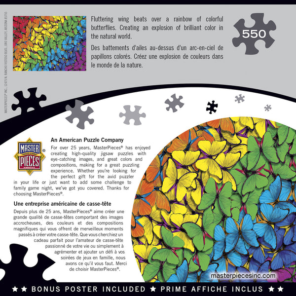 Masterpieces Puzzle Brilliance Collection Fluttering Rainbow Puzzle 550 pieces